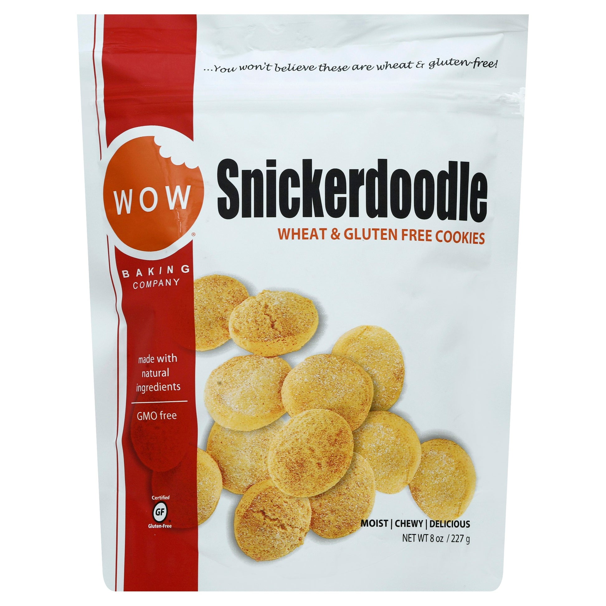 Wow Baking Cookie Gluten Free Snickerdoodle Big 8 Oz (Pack of 6)