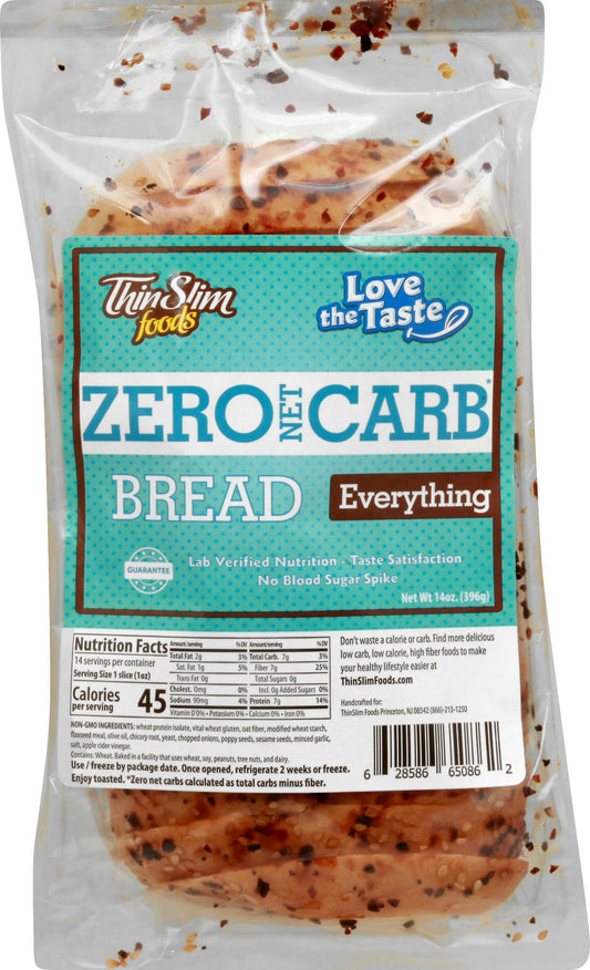 Thinslim Foods Bread Everything Low Carb 14 Oz Pack of 6