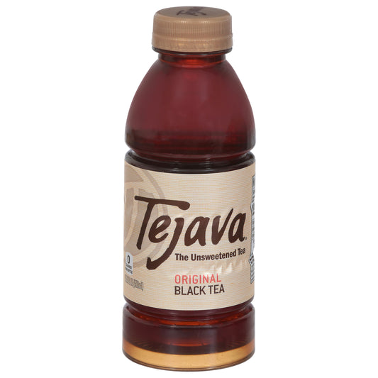 Tejava Tea Black Original Unsweetened 16.9 Fo Pack of 12