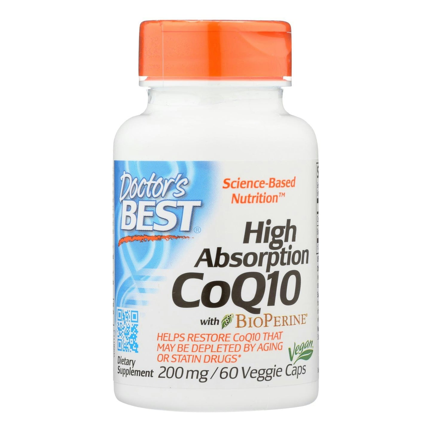 Doctor's Best - Coq10 High Absorb 200mg - 60 Vegetarian Capsules