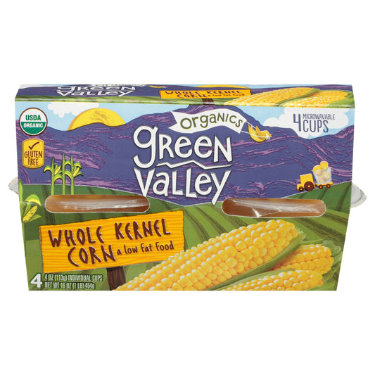 Green Valley Organics Corn Sweet Whole Kernel Cpu 4 Oz Pack of 6