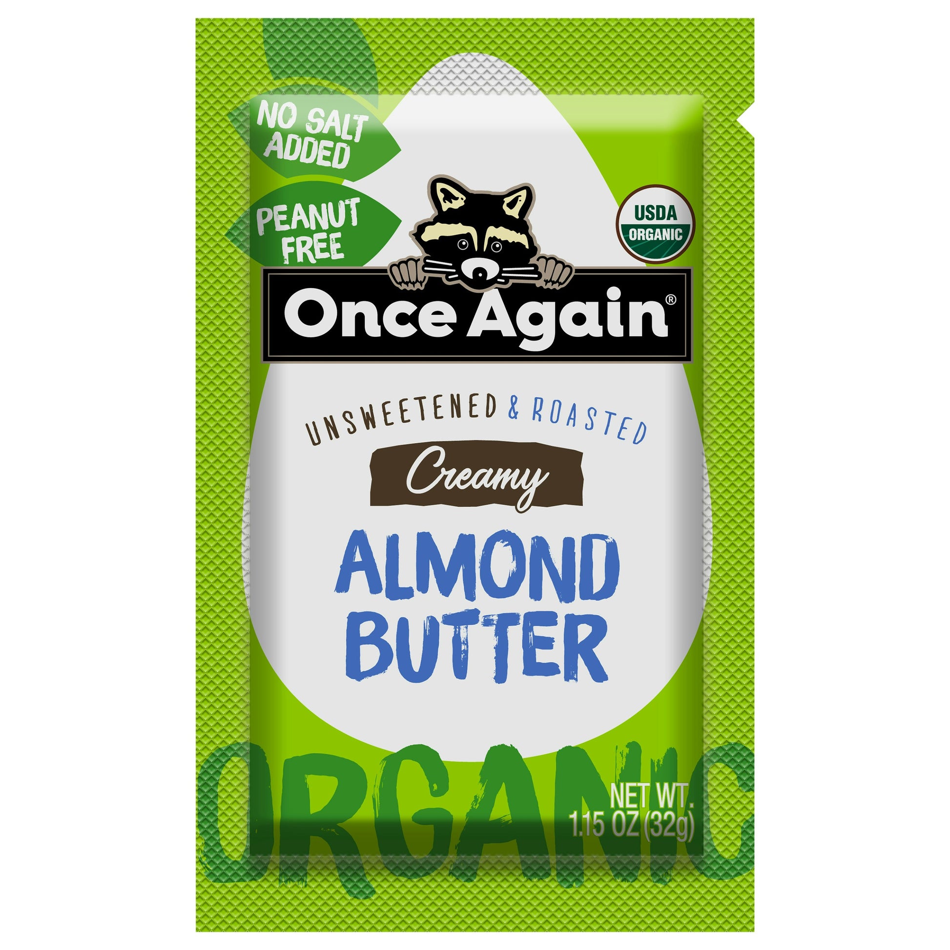 Once Again Almond Butter Squeeze Organic 1.15 Oz Pack of 10