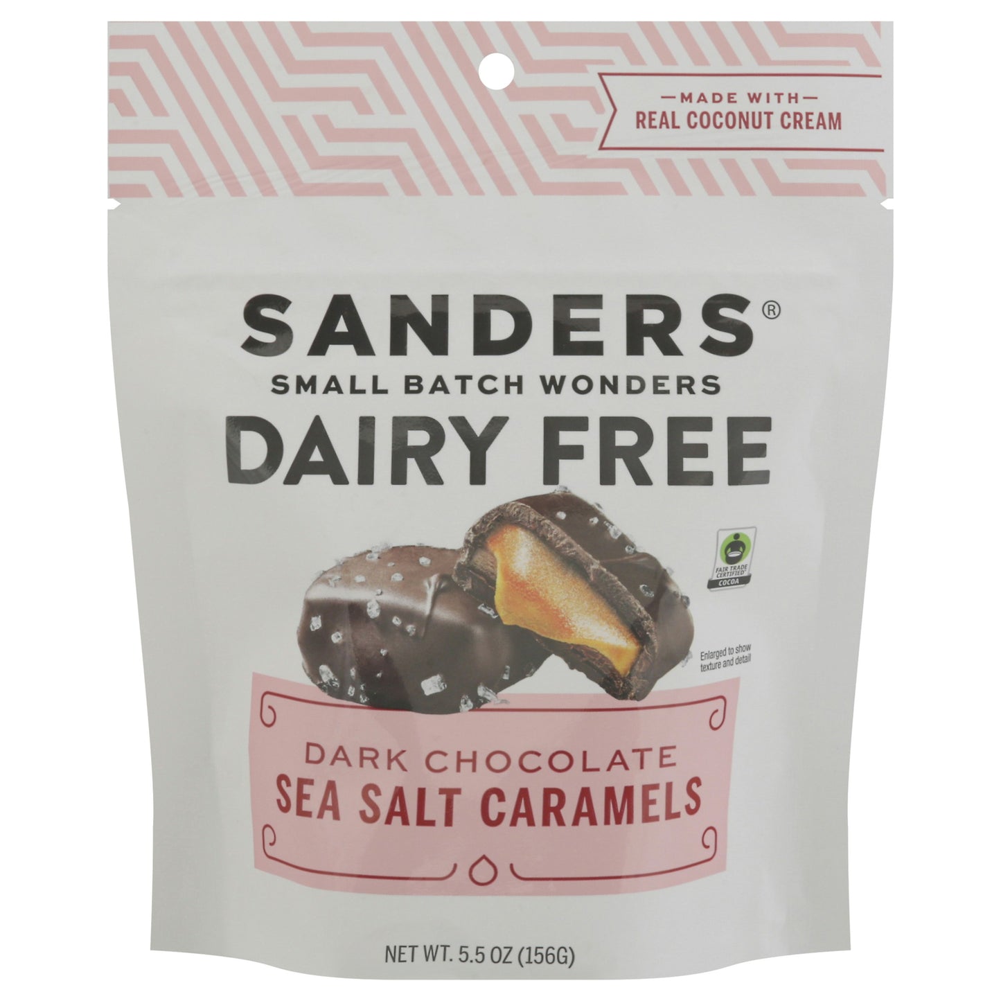 Sanders Caramel Dark Chocolate Dairy Free 5.5 oz (Pack of 6)