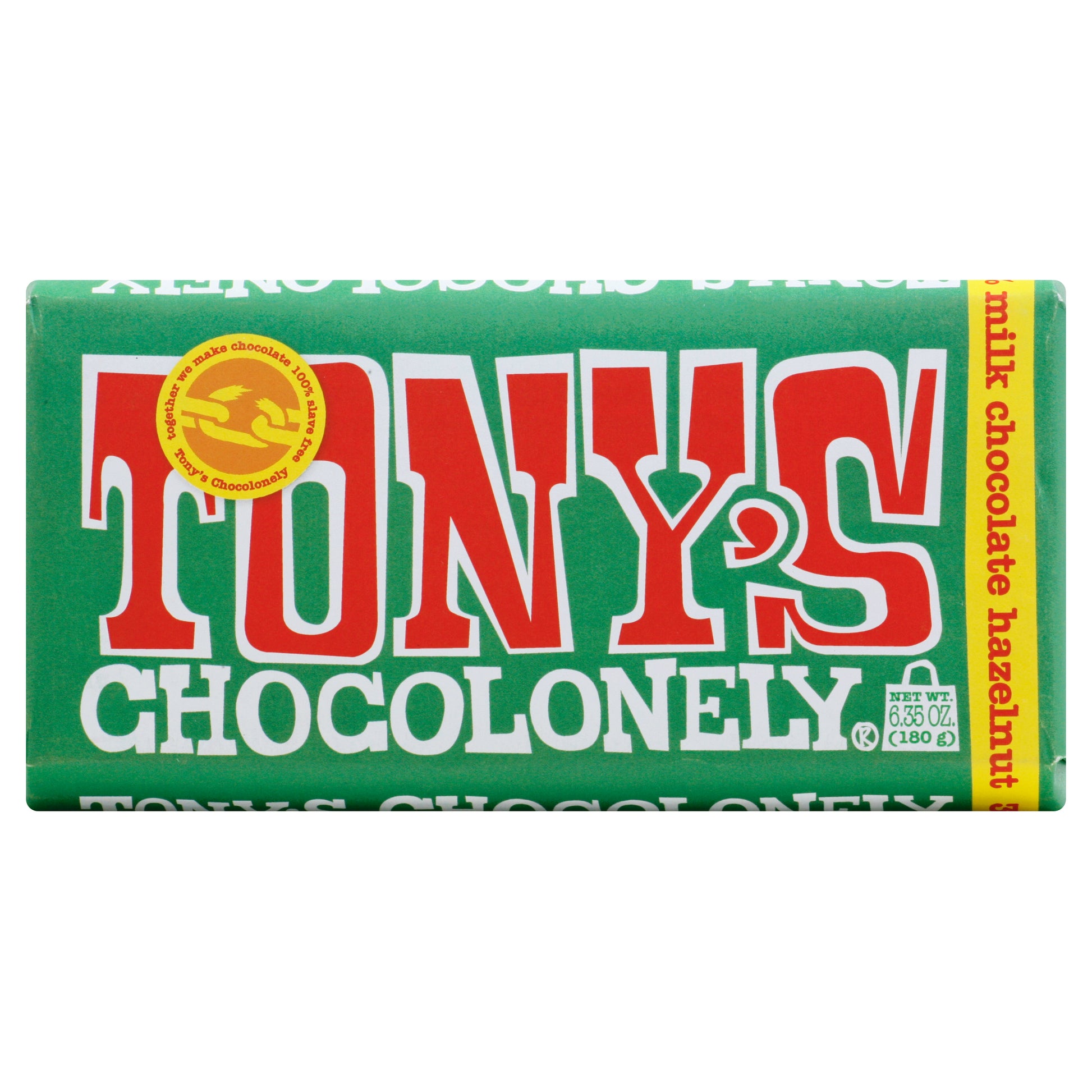 Tonys Chocolonely Bar Chocolate Milk Hazelnut 6.35 oz (Pack Of 15)