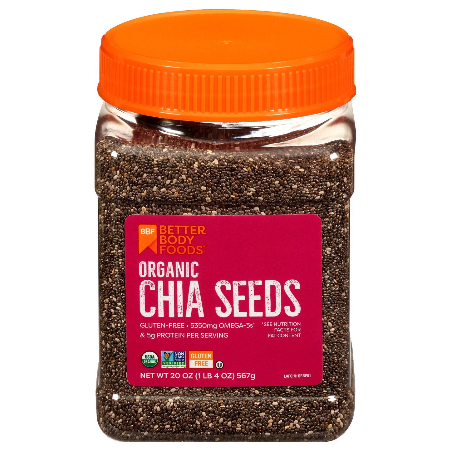 Betterbody Chia Seed Black 1.25 Lb (Pack Of 6)