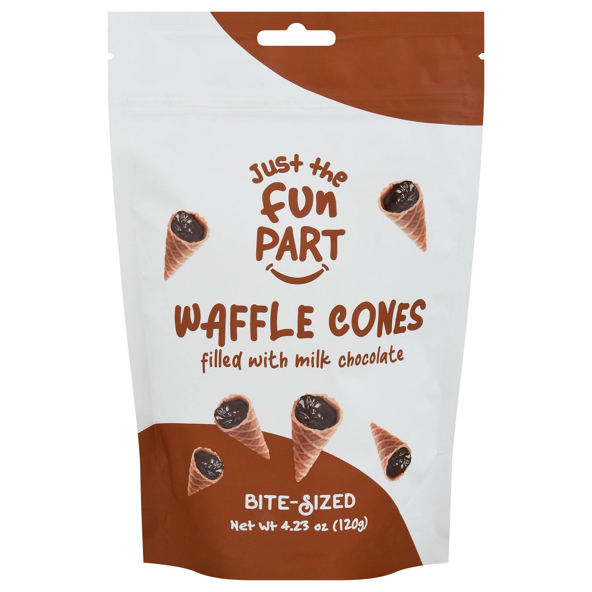 Just The Fun Part Waffle Cone Mini Milk Chocolate 4.23 oz (Pack Of 6)