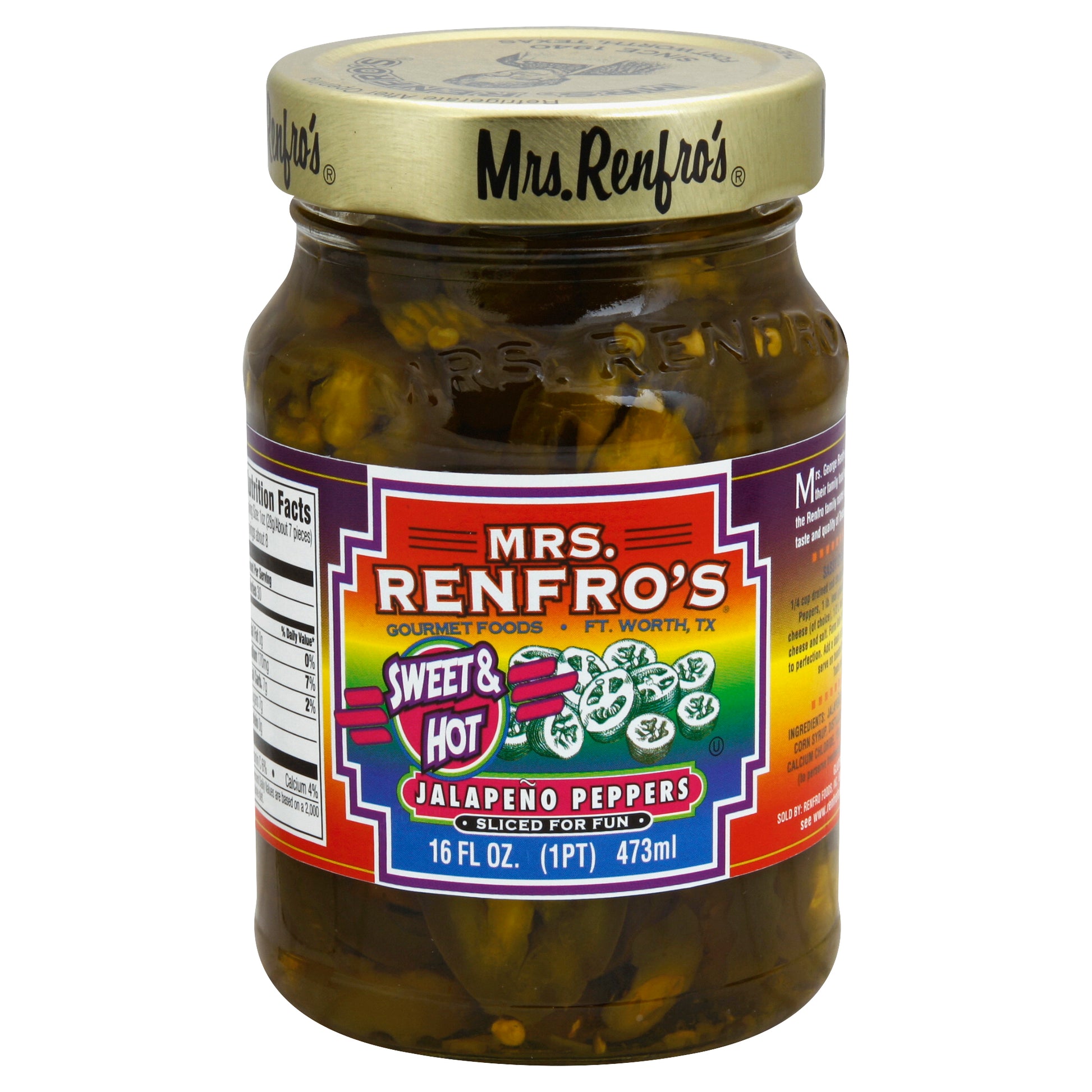 Mrs Renfro Pepper Nacho Sweet hot Sliced 16 oz (Pack Of 6)