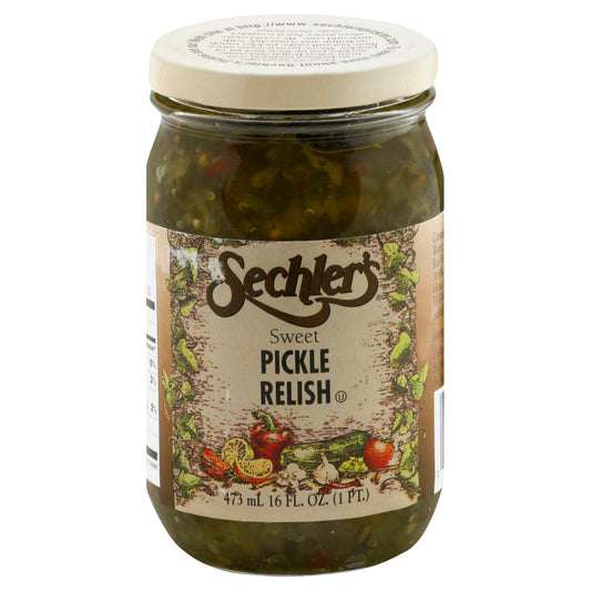 Sechlers Relish Pickle Sweet 16 Oz (Pack of 6)