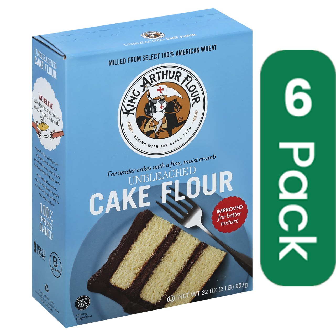 King Arthur Flour Cake Unbleached 32 Oz (Pack Of 6)