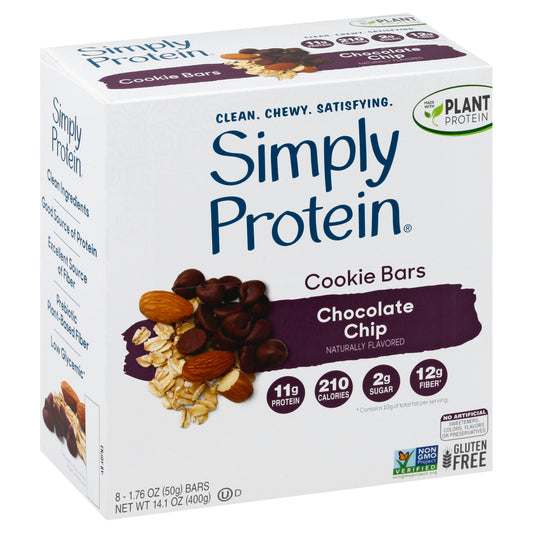 Simplyprotein Bar Cookie Chocolate Chip 8Pack 14.11 Oz (Pack Of 4)