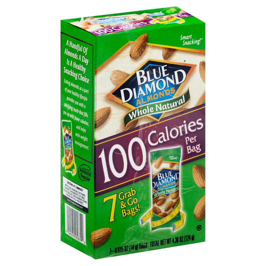 Blue Diamond Almond Whole 100Cal 7 Bags 5 Oz (Pack Of 6)