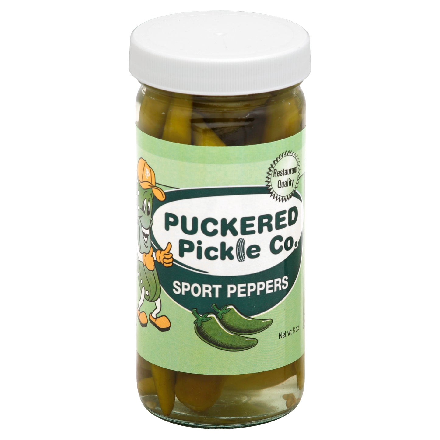 Puckered Pickle Peppers Sport 8 Oz (Pack Of 12)