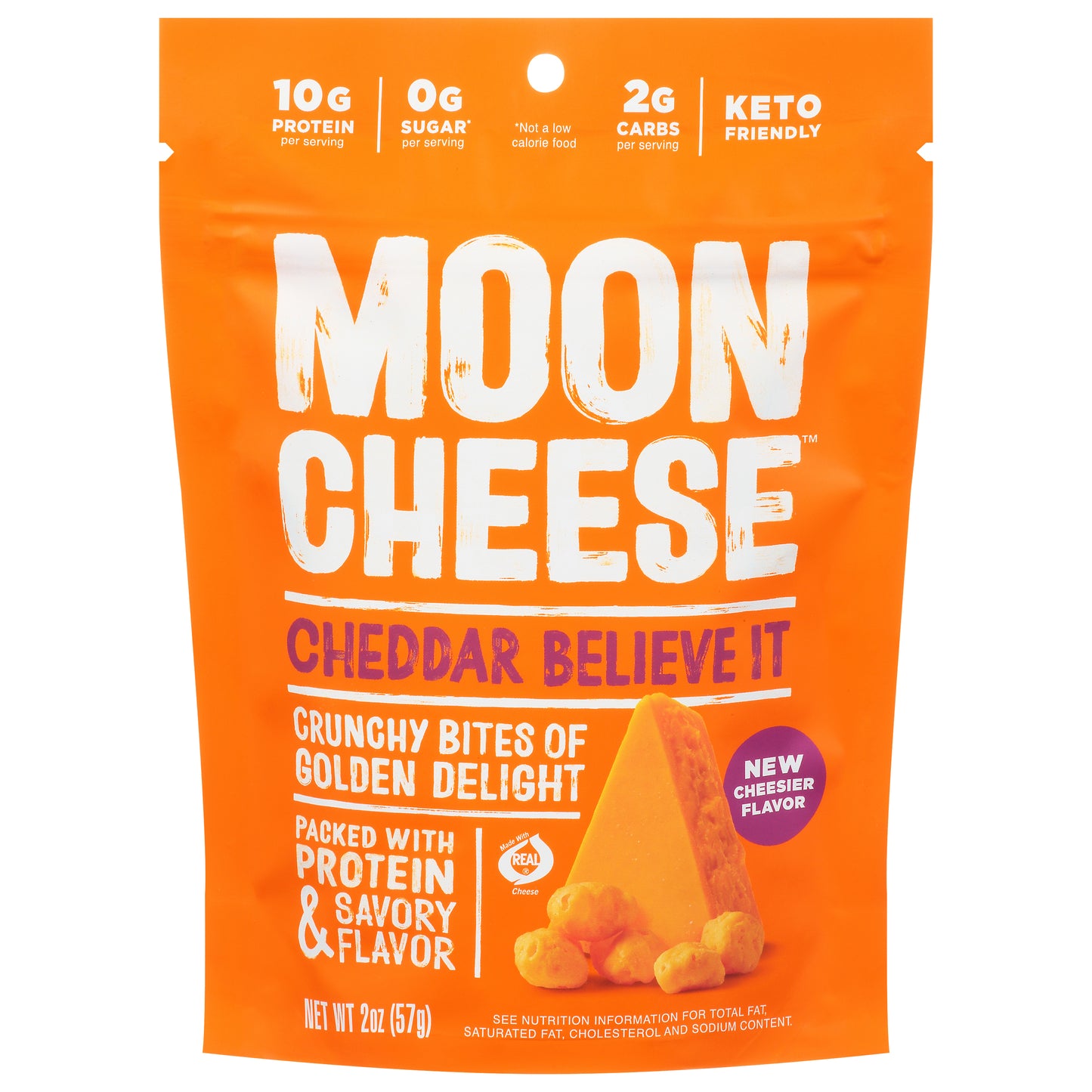 Moon Cheese Cheese Snack Cheddar 2 oz (Pack Of 12)