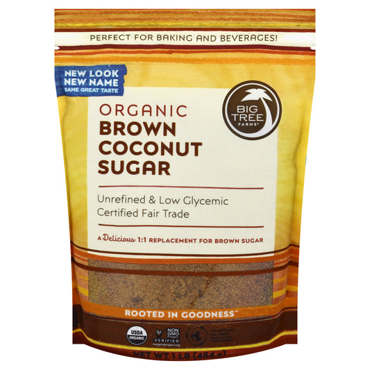 Big Tree Farms Sugar Coconut Palm Brown 16 oz (Pack Of 6)