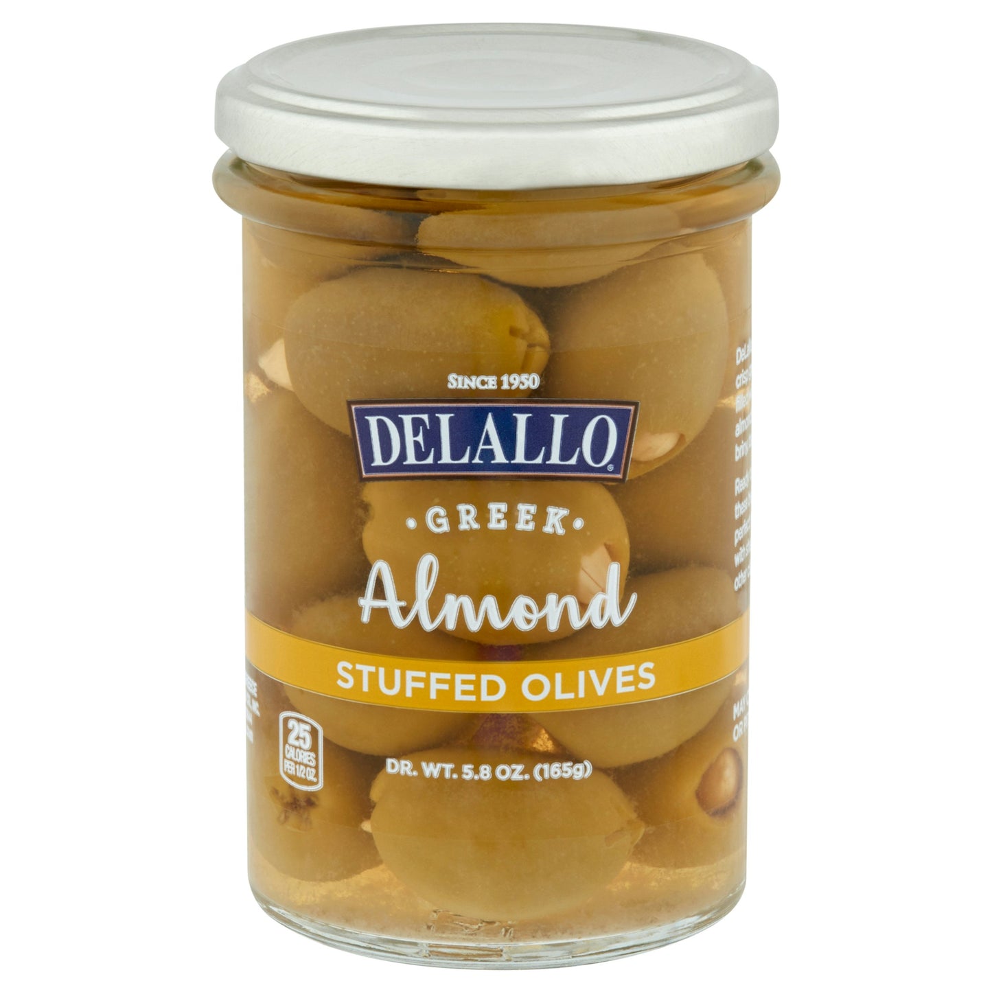 Delallo Olives Almond Stuffed 5.82 oz (Pack Of 6)