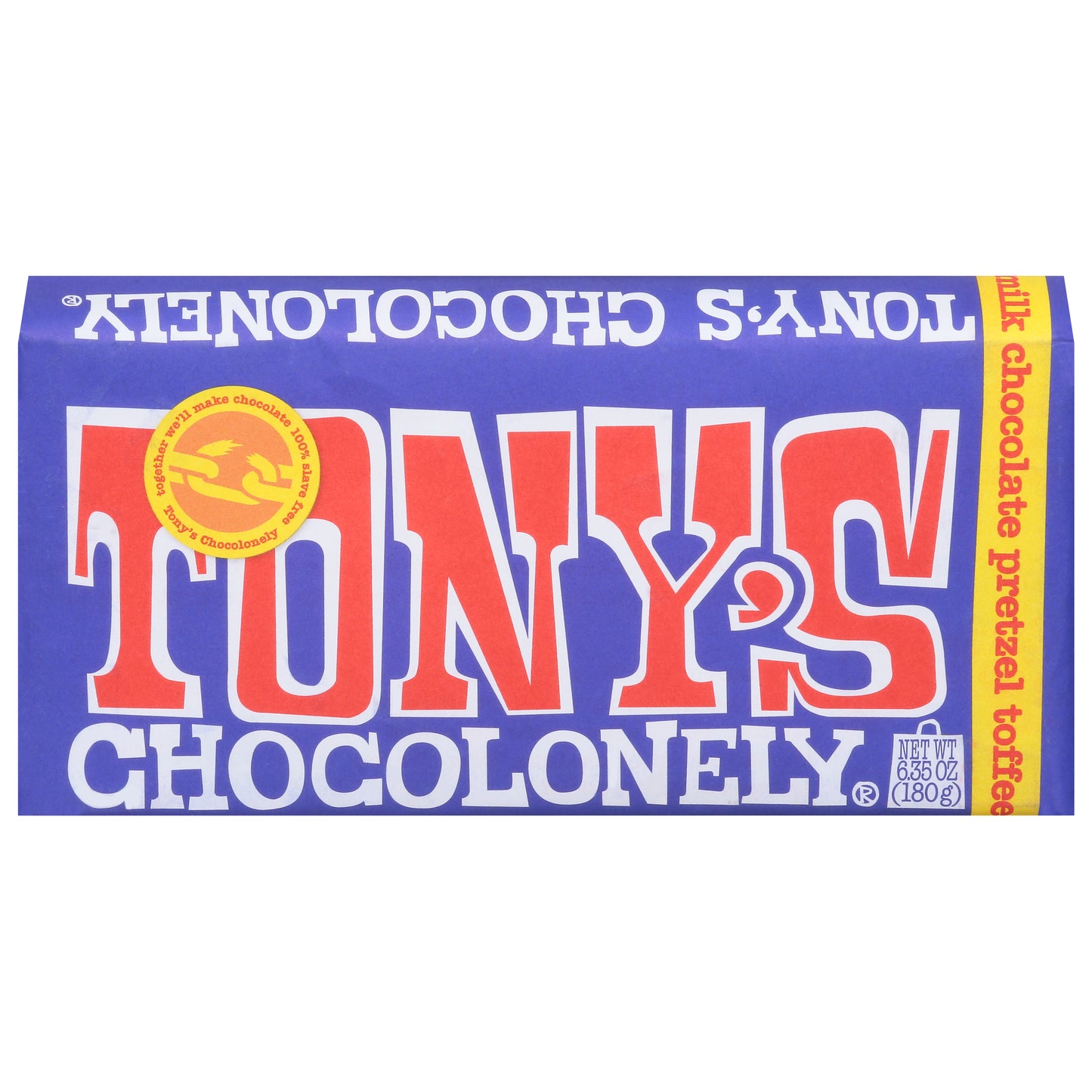 Tonys Chocolonely Bar Chocolate Dark Milk Pretzel Tf 6.35 oz (Pack Of 15)