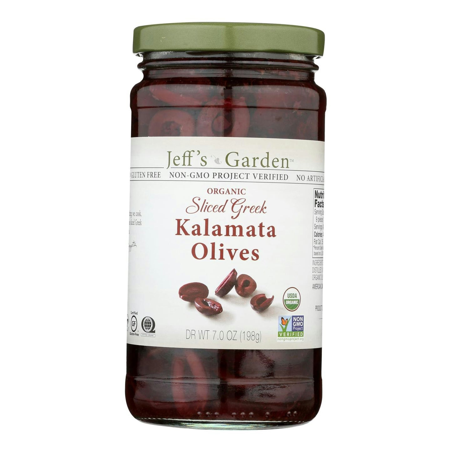 Jeff's Naturals Olives Organic Greek Sliced Kalamata 7 Oz Pack of 6