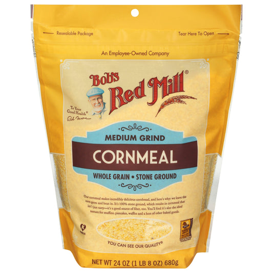 Bobs Red Mill Cornmeal Grind Med 24 oz (Pack of 4)