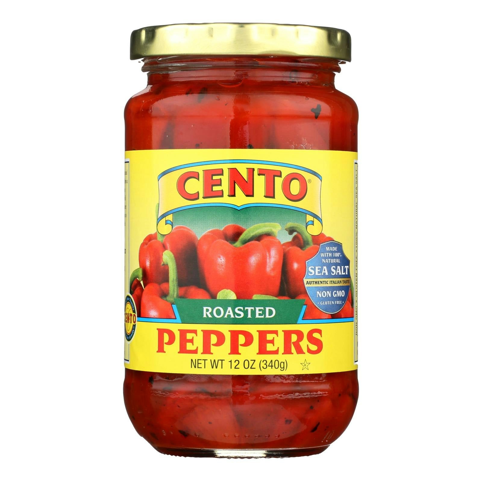 Cento Peppers, Roasted Peppers 12 oz (Pack of 12)