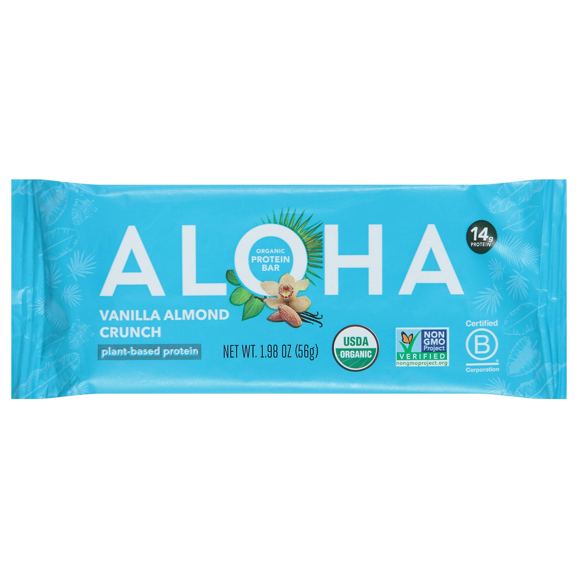 Aloha Bar Vanilla Almond 1.9 Oz Pack of 12