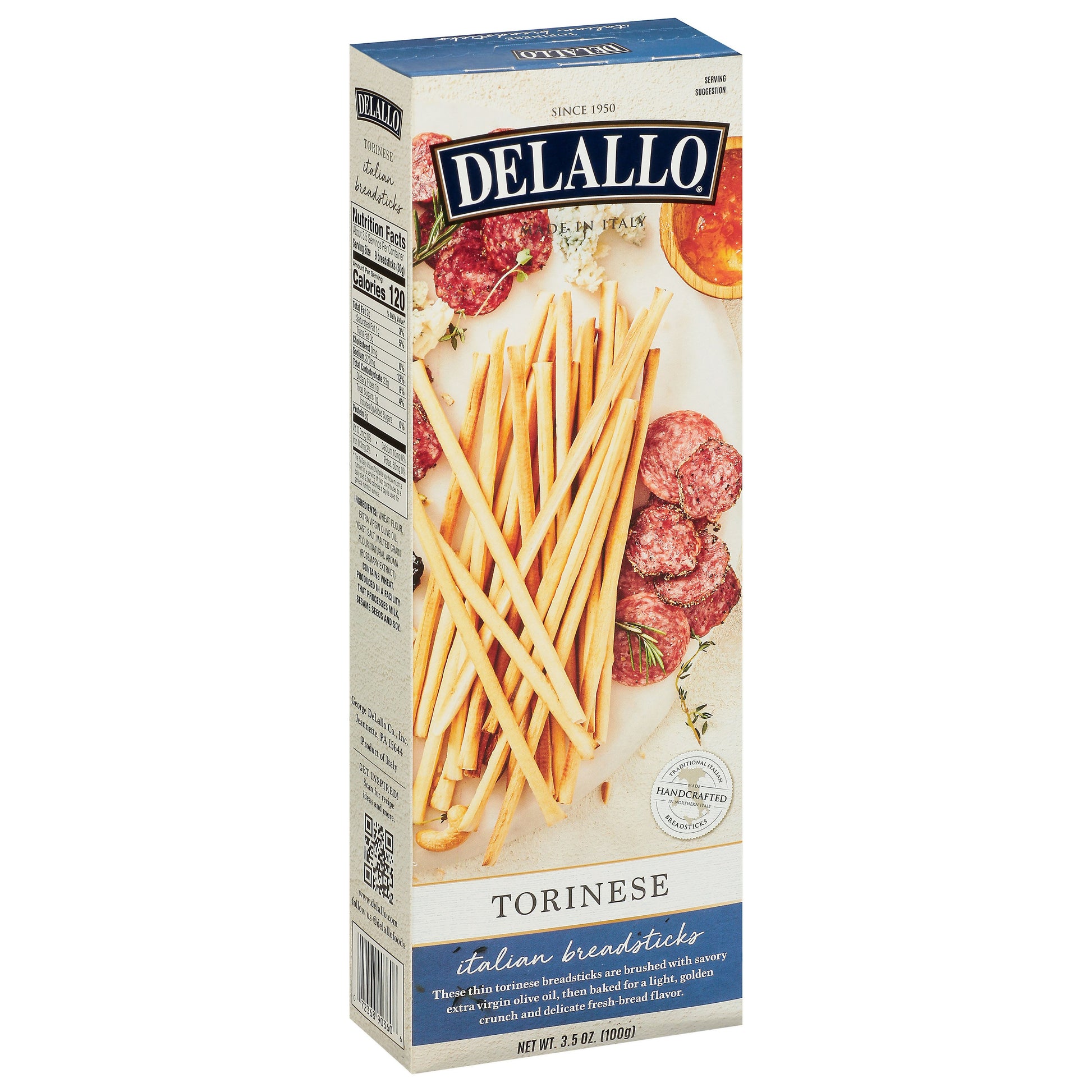 Delallo Breadstick Torinese 3 Oz Pack of 12