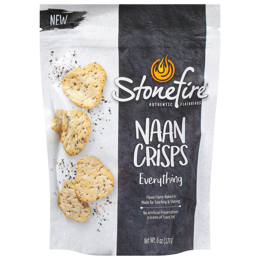 Stonefire Crisps Naan Everything 6 oz (Pack of 12)