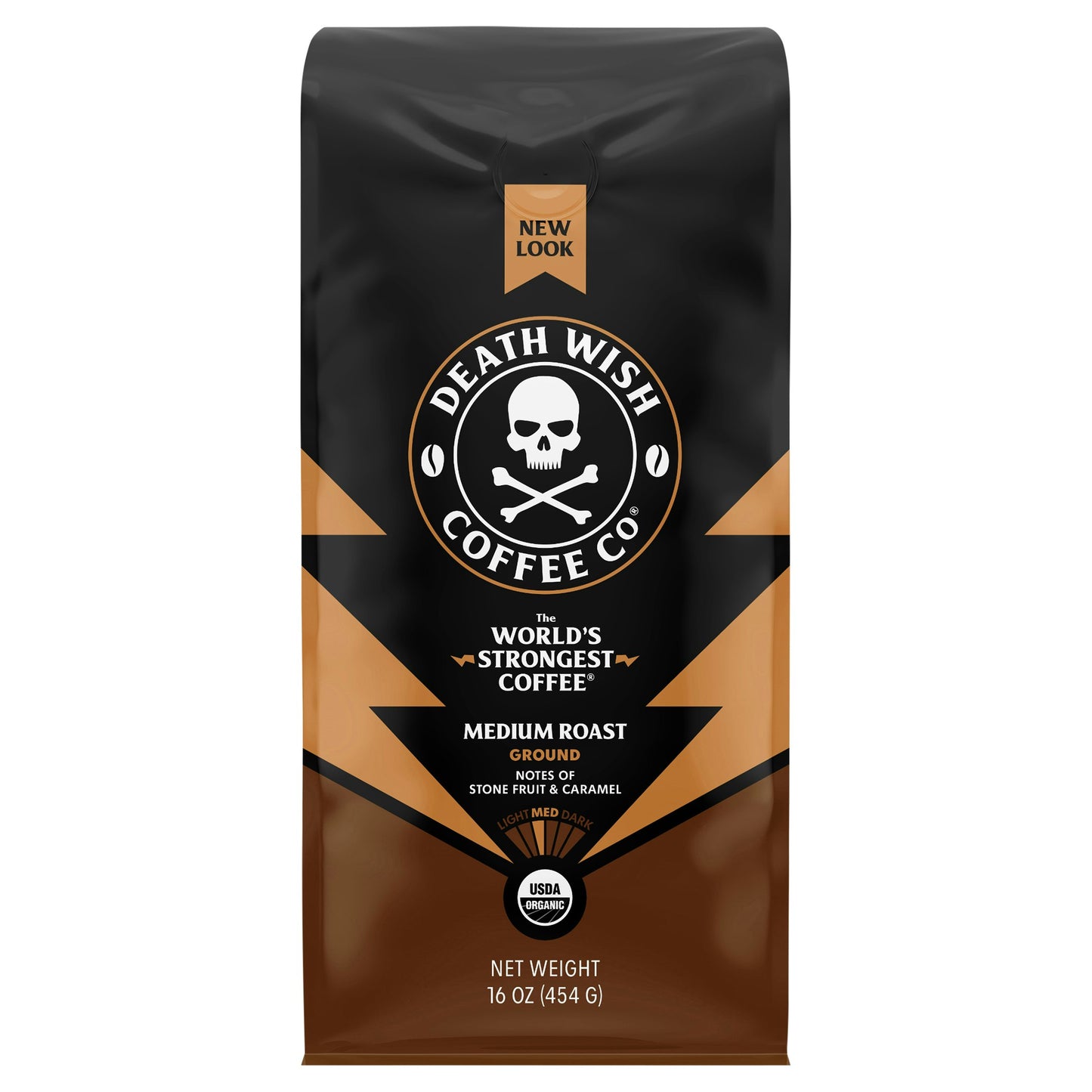 Death Wish Coffee Coffee Ground Medium Roast 16 oz (Pack of 6)