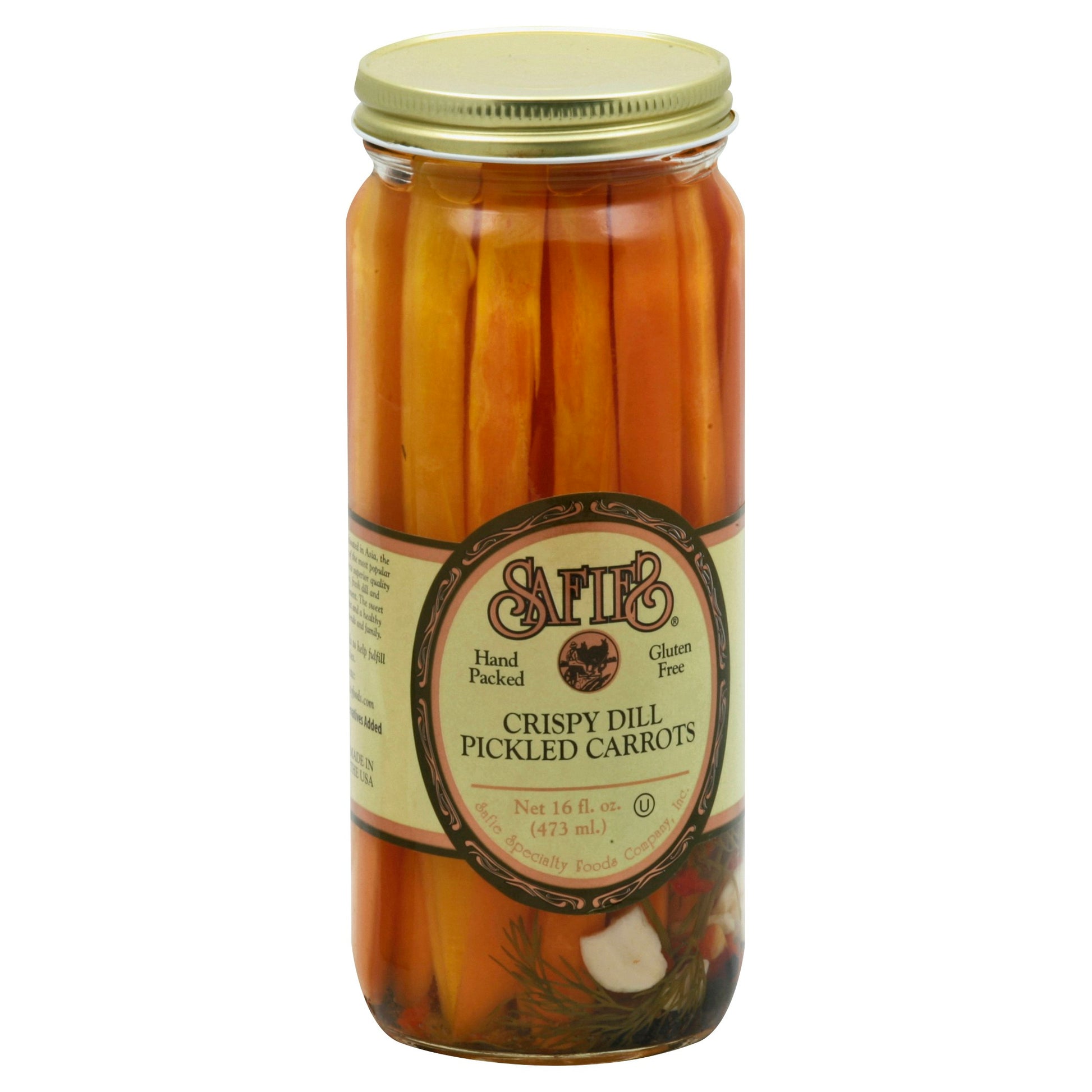 Safie Carrots Dill Pickled Crispy 16 Oz (Pack of 6)