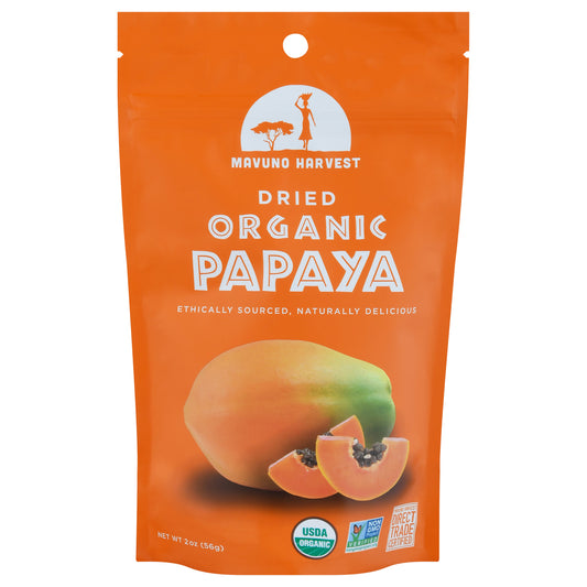 Mavuno Harvest Fruit Dried Papaya Organic 2 oz (Pack Of 6)