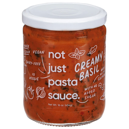 Not Just Sauce Pasta Creamy Basil 16 Oz (Pack of 6)