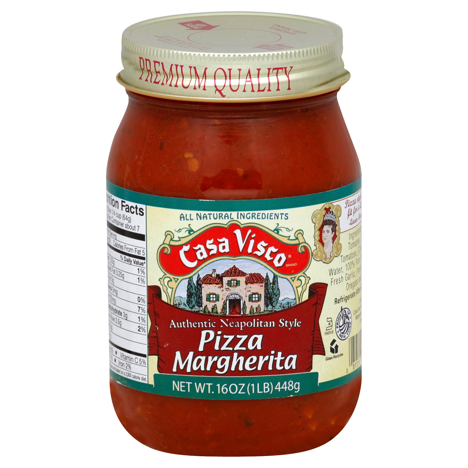 Casa Visco Sauce Pizza Margherita 16 Oz (Pack Of 6)