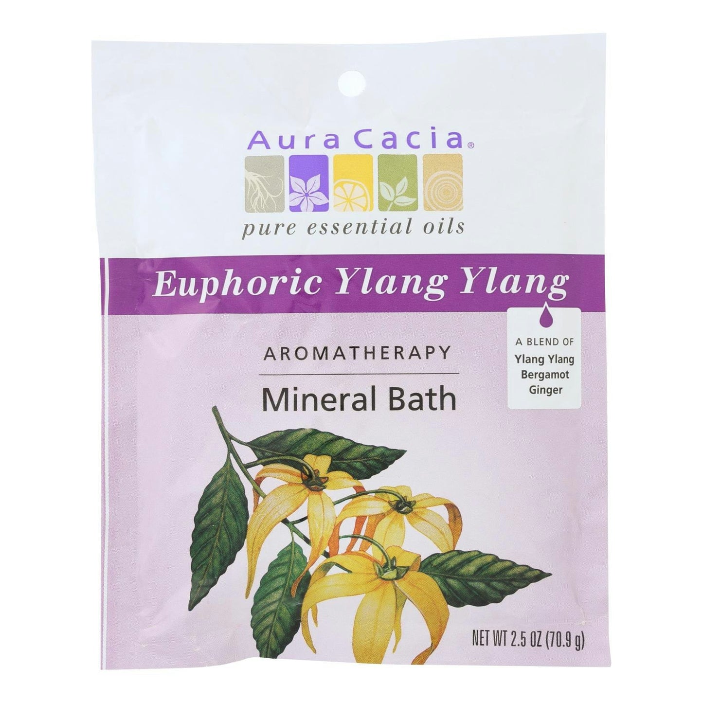 Aura Cacia - Aromatherapy Mineral Bath Euphoria - 2.5 oz (Pack of 6)