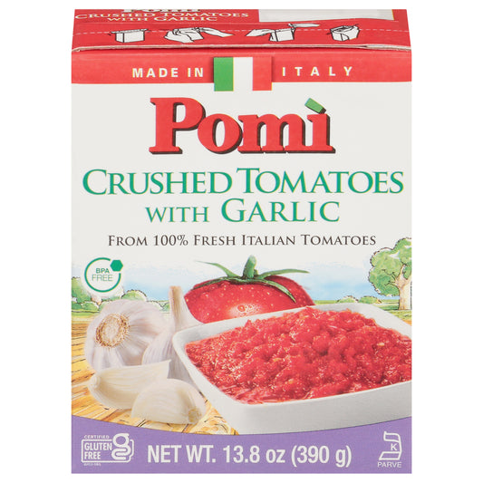 Pomi Tomatoes Crushed Garlic 13.8 Oz (Pack Of 12)