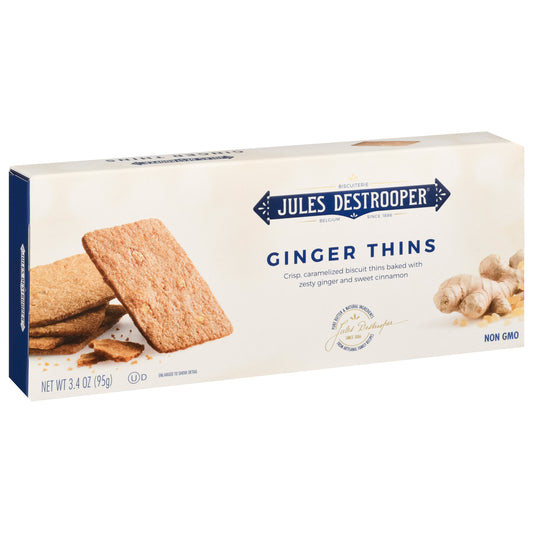 Jules Destrooper Cookie Thin Ginger 3.4 oz (Pack Of 12)