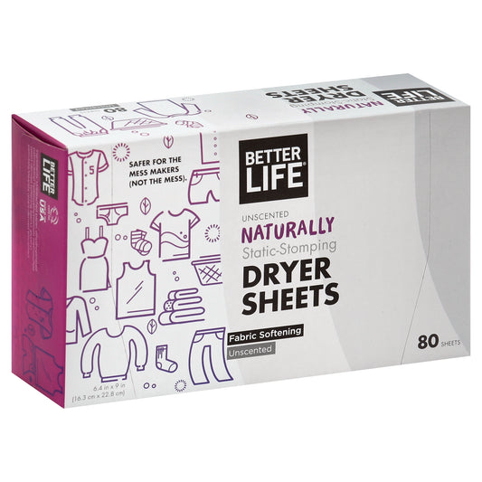 Better Life Sheets Dryer Unscented 80 Pc (Pack Of 6)