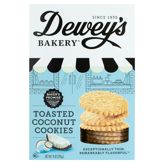 Deweys Cookie Toast Coconut 9 oz (Pack of 6)