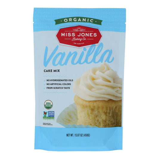 Miss Jones Baking Cake Mix - Vanilla 15.87 oz (Pack of 6)