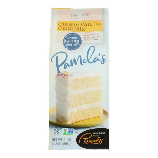 Pamela's Products - Vanilla Cake - Mix 21 oz (Pack of 6)