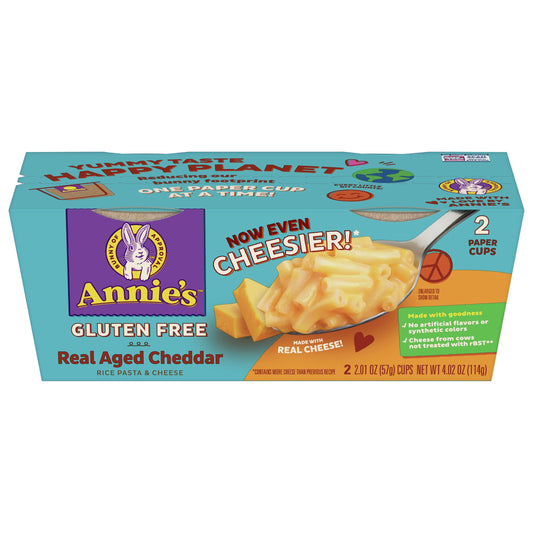 Annies Homegrown Pasta Cup Rice & Cheddar Gluten Free 4.02 oz (Pack Of 6)