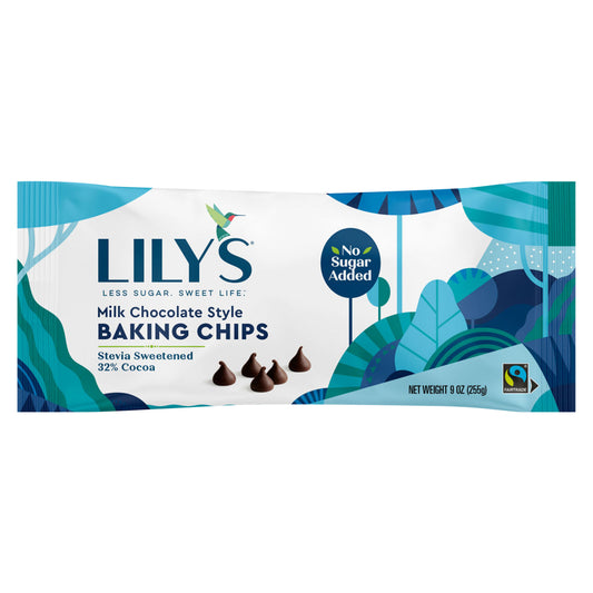 Lilys Sweets Milk Chocolate Baking Chips 9 oz (Pack Of 12)