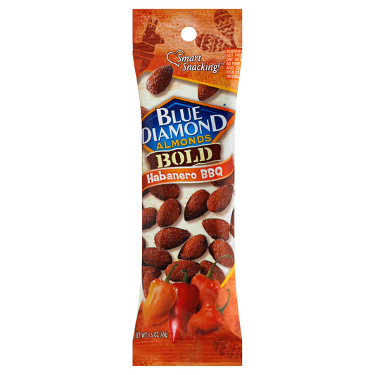 Blue Diamond Nut Almond Habanero BBQ 1.5 oz (Pack Of 12)