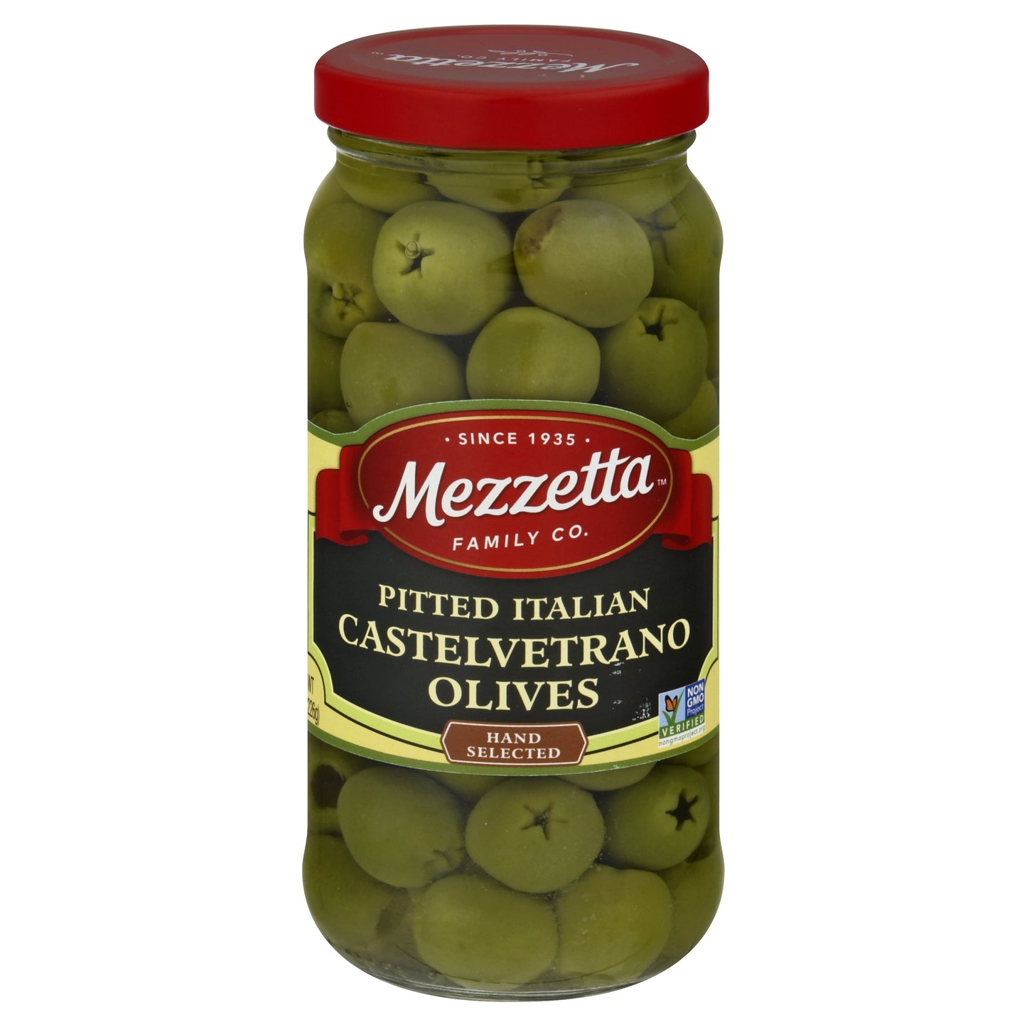 Mezzetta Olive Castelvetrano Pitted 8 oz (Pack Of 6)