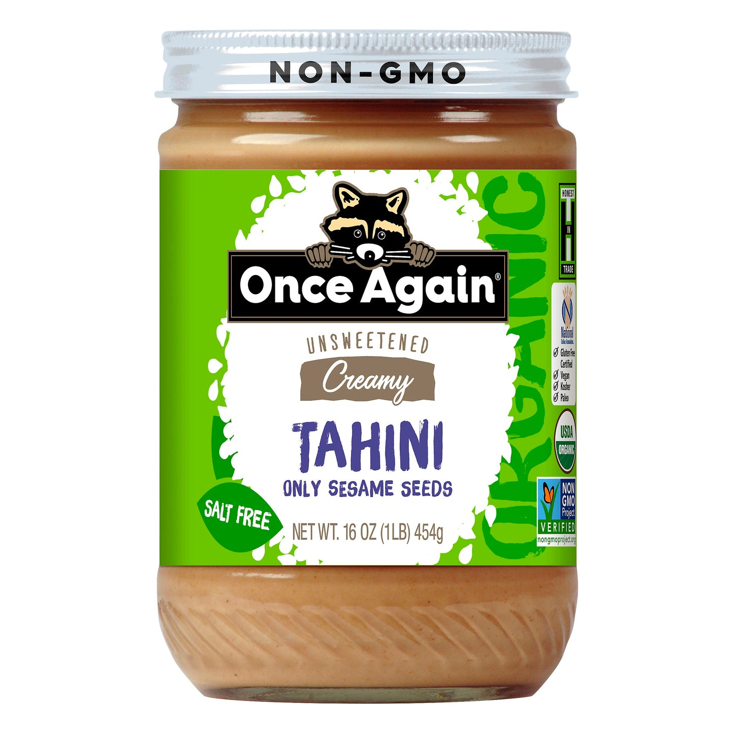 Once Again Tahini Organic 16 oz (Pack of 6)