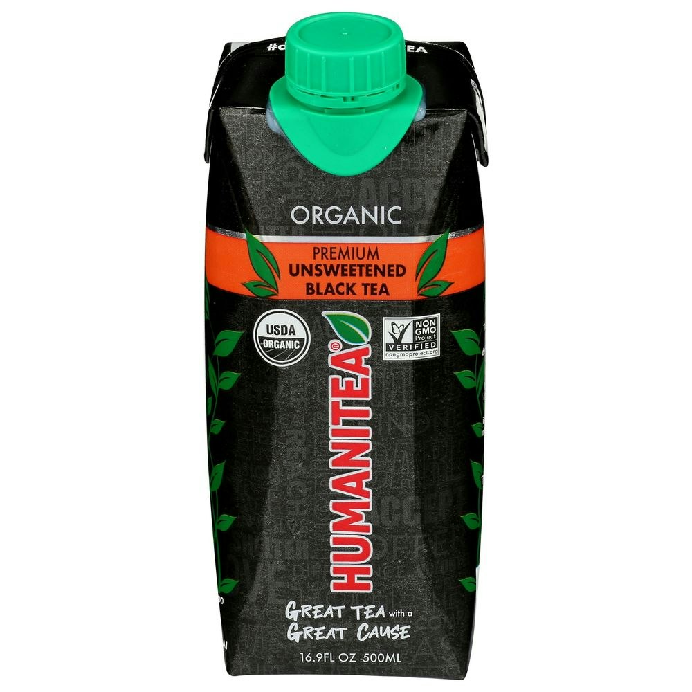 Humanitea Tea Black Unsweetened 16.9 Fo Pack of 12