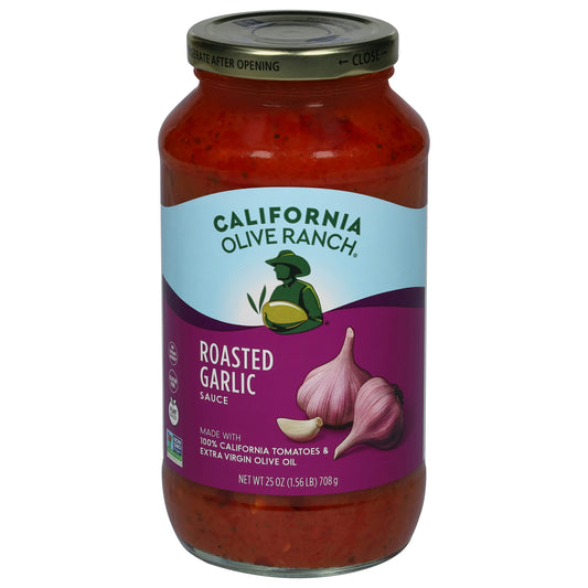 California Olive Ranch Sauce Pasta Roasted Garlic 25 oz (Pack of 6)