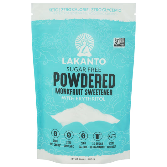 Lakanto Sweetener Powdered 16 oz (Pack Of 8)