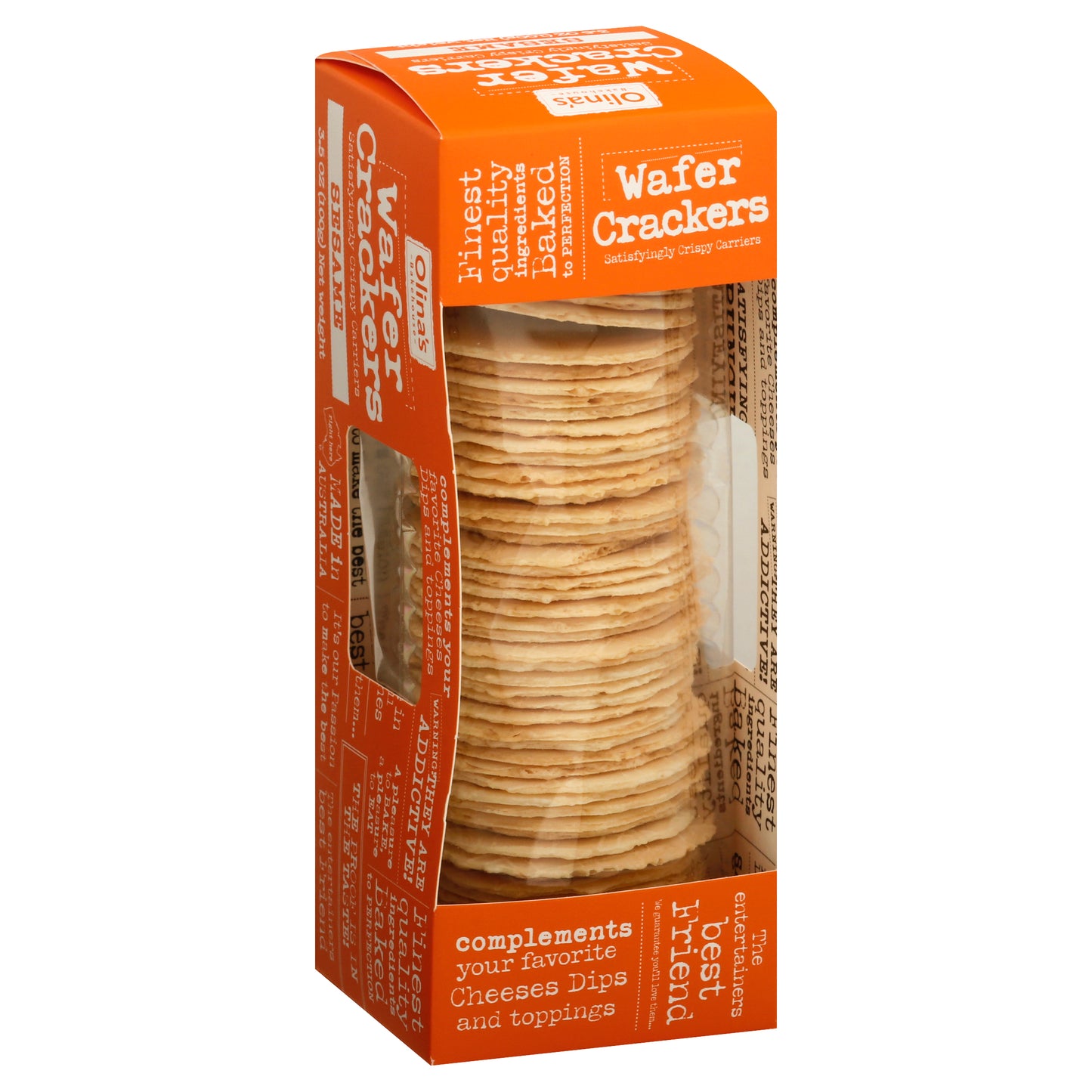 Olinas Bakehouse Crackers Wafer Sesame 3.5 oz (Pack Of 12)