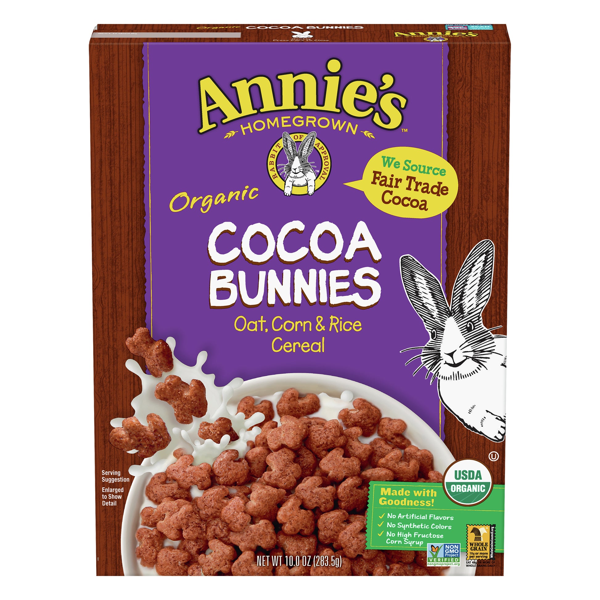 Annies Homegrown Cereal Cocoa Bunnies 10 oz (Pack Of 10)