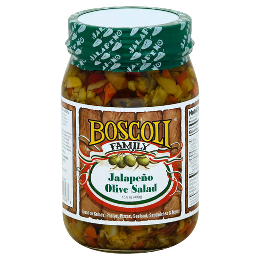 Boscoli Olive Salad Jalapeno 15.5 Oz Pack of 6