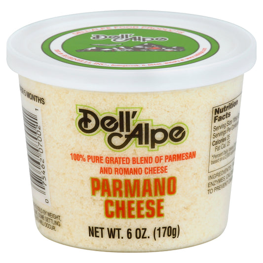 Dell Alpe Cheese Parmano Grated 6 oz (Pack Of 12)
